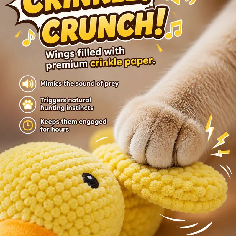 UQIOZ New Catnip Plush Cat Toy - Universal Size Interactive Wand for Teasing Play, Chew-Resist Self-Play Boredom Buster, Crinkle Sound Teething Pet Supply for Cat Lovers