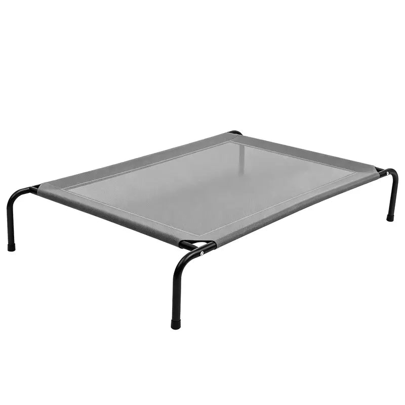 Petitrinu Classic Elevated Dog Bed with Metal Frame - Breathable Cooling Textilene Mesh Fabric for Joint Relief, Available in Two Sizes for Medium to Large Dogs