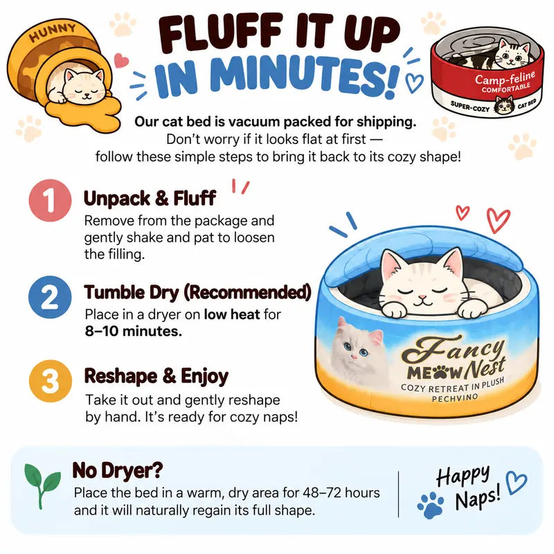 Humorous Honey Pot Cat Cave Bed - Cartoon Print Cotton Fabric Hideaway for Kittens, Honey Jar Design with Removable Plush Cushion for Indoor Small Cats