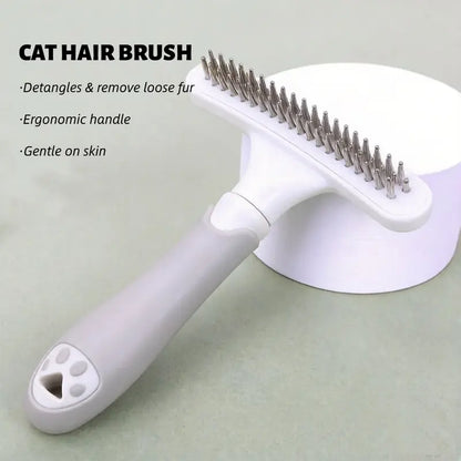 Professional Pet Deshedding Slicker Brush with Ergonomic Handle - Stainless Steel Grooming Tool for Dogs and Cats, Effortlessly Detangles Fur and Removes Loose Strands, Gentle Care for All Coat Lengths with Moisturizing and Deodorizing Features
