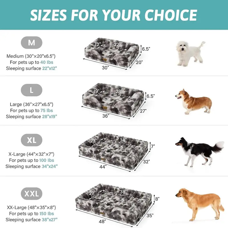 Cozy Kiss Orthopedic Dog Bed for Joint Relief and Support, 30x20 inches, Tie Dye Design for Small to Medium Dogs