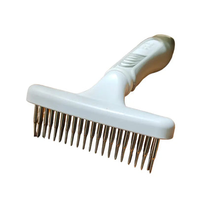 Professional Pet Deshedding Slicker Brush with Ergonomic Handle - Stainless Steel Grooming Tool for Dogs and Cats, Effortlessly Detangles Fur and Removes Loose Strands, Gentle Care for All Coat Lengths with Moisturizing and Deodorizing Features
