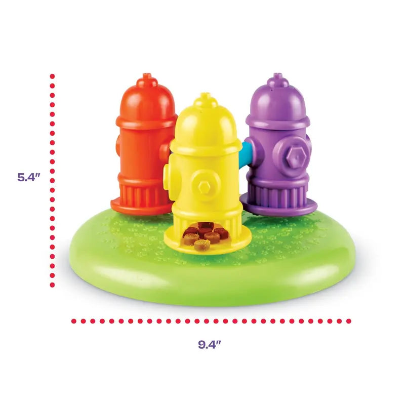 Brightkins Spinning Hydrants Treat Puzzle – Interactive Dog Puzzle Toy & Slow Feeder