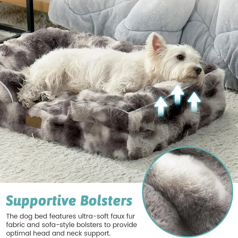 Cozy Kiss Orthopedic Dog Bed for Joint Relief and Support, 30x20 inches, Tie Dye Design for Small to Medium Dogs