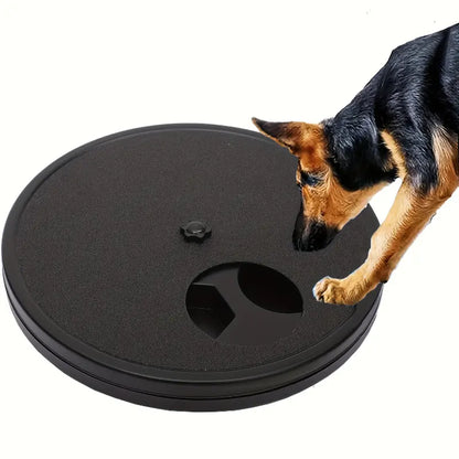 3-in-1 Multifunctional Dog Food Dispenser Plate with Nail Scratch Pad and Interactive Training Features