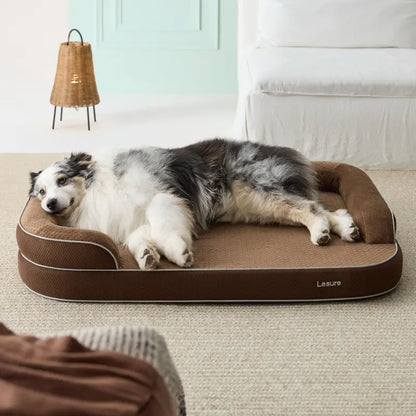 Lesure Realortho Orthopedic Dog Bed for Large and Senior Dogs - Triple-Layer Memory Foam Support with Waterproof, Washable Cover for Optimal Joint Protection and Comfort