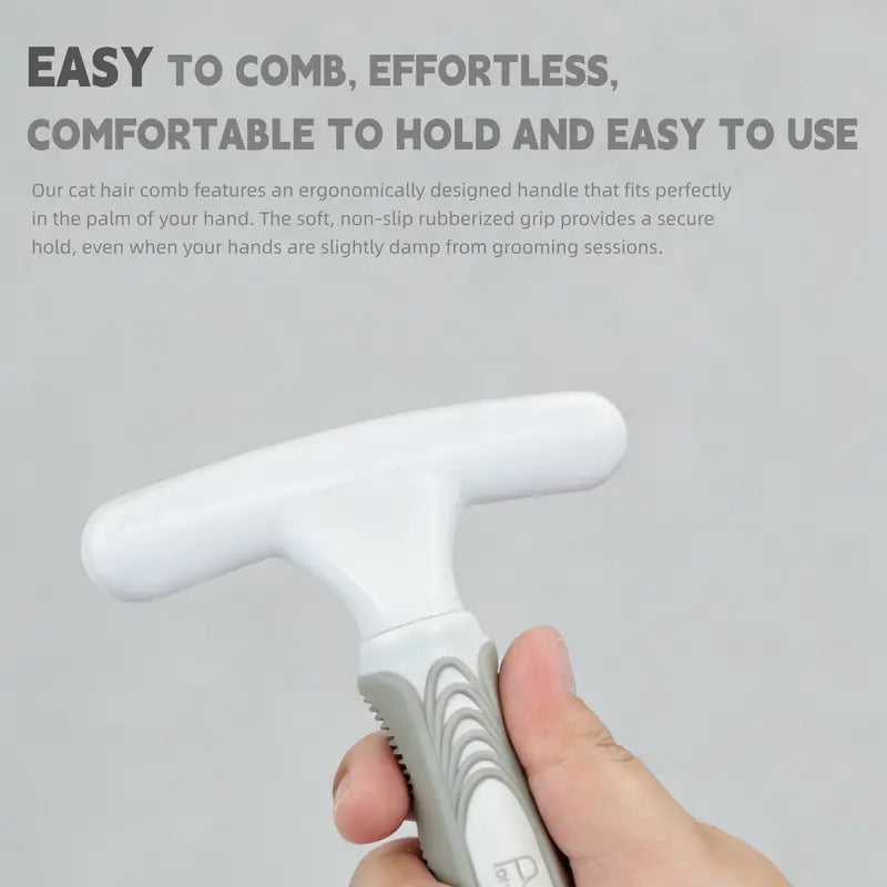 Professional Pet Deshedding Slicker Brush with Ergonomic Handle - Stainless Steel Grooming Tool for Dogs and Cats, Effortlessly Detangles Fur and Removes Loose Strands, Gentle Care for All Coat Lengths with Moisturizing and Deodorizing Features