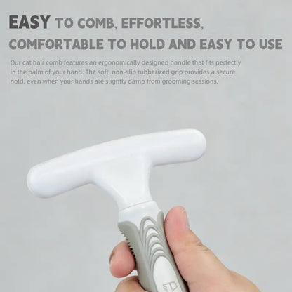 Professional Pet Deshedding Slicker Brush with Ergonomic Handle - Stainless Steel Grooming Tool for Dogs and Cats, Effortlessly Detangles Fur and Removes Loose Strands, Gentle Care for All Coat Lengths with Moisturizing and Deodorizing Features