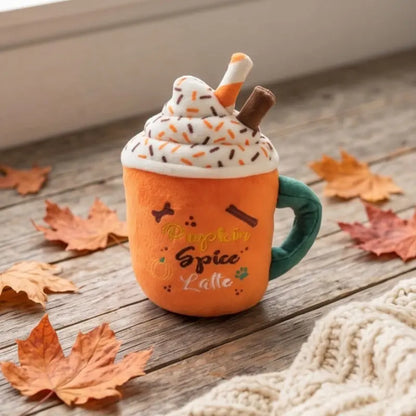 Pupkin Spice Latte – Plush Squeaky Autumn Dog Toy