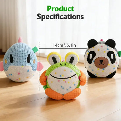 Hoppy the Frog – Crawling Squeaky Plush Dog Toy
