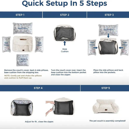 Blunique Modern 3D Diamond Textured Kitten Bed - 24-Inch Geometric Pet Couch with Faux Rabbit Fur, Sturdy 3-Sided Support Cushion, Non-Skid Base, and Removable Machine-Washable Cover