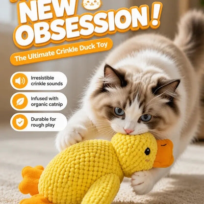 UQIOZ New Catnip Plush Cat Toy - Universal Size Interactive Wand for Teasing Play, Chew-Resist Self-Play Boredom Buster, Crinkle Sound Teething Pet Supply for Cat Lovers