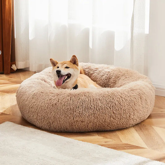 Sweetcrispy Large Orthopedic Memory Foam Dog Sofa Bed with 3-Sided Bolsters, Waterproof Fleece Cover, Non-Slip Base, Joint Relief, and Enhanced Neck & Head Support, 20" L x 24" W x 8" H