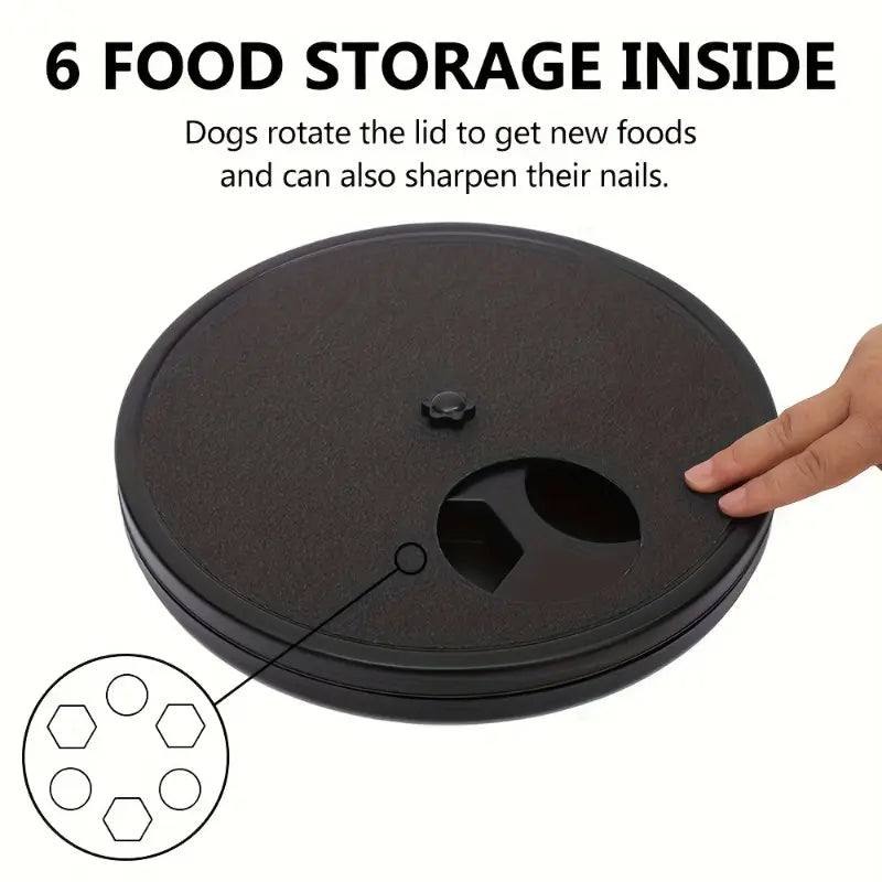 3-in-1 Multifunctional Dog Food Dispenser Plate with Nail Scratch Pad and Interactive Training Features