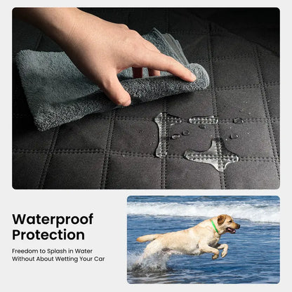 Premium Dog Car Seat Cover Set for Large Breeds - Enhanced Comfort with 45% Extra Space, 450Lbs Anti-Collapse Honeycomb Base, Heavy-Duty Hardboard, Waterproof Fabric, and Mesh Windows - Compatible with L-SUVs and Small Trucks