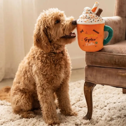 Pupkin Spice Latte – Plush Squeaky Autumn Dog Toy