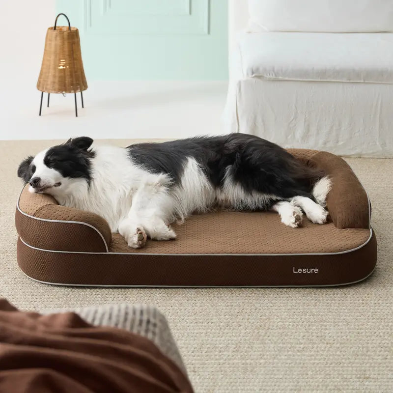 Lesure Realortho Orthopedic Dog Bed for Large and Senior Dogs - Triple-Layer Memory Foam Support with Waterproof, Washable Cover for Optimal Joint Protection and Comfort